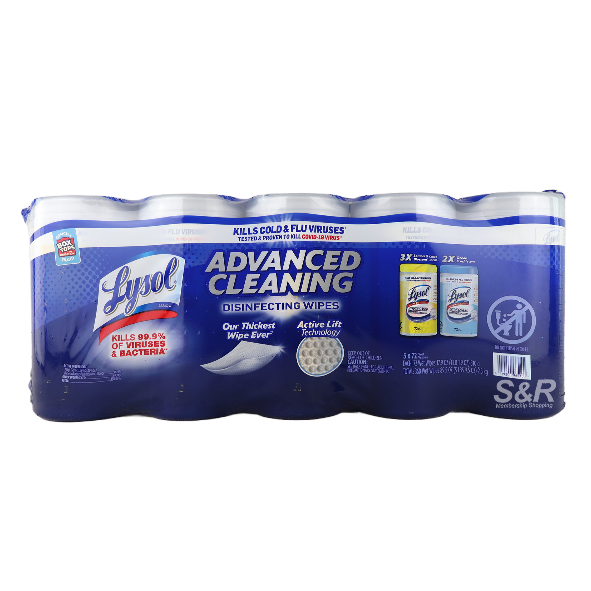 Lysol Advanced Cleaning Disinfecting Wipes (72 wipes x 5pcs) Lysol Advanced Cleaning Disinfecting Wipes (72 wipes x 5pcs)
